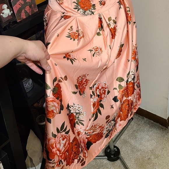 Dolly & Dotty Retro Plus Size Pink & Red Roses Swing Dress NWT - Picture 6 of 7